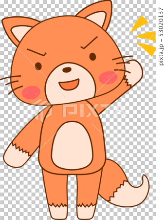 Fox cute whole body mascot facial expression pose reaction 53020137