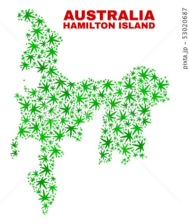 Cannabis Leaves Mosaic Hamilton Island Map Cannabis Leaves Mosaic Hamilton Island Map 53020687