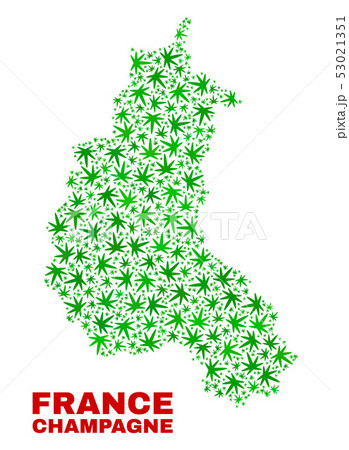 Marijuana Leaves Mosaic Champagne Province Map 53021351