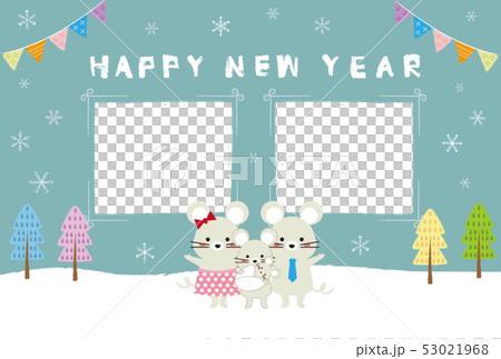 2020 photo frame new year's card second birth report blue 2020 photo frame new year's card second birth report blue 53021968