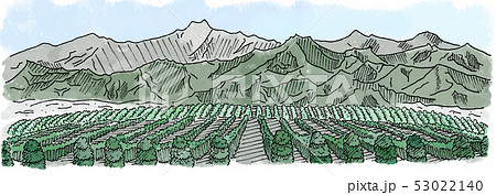 日高山脈(カラーペン画空) 53022140