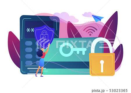 Security access card concept vector illustration. 53023365