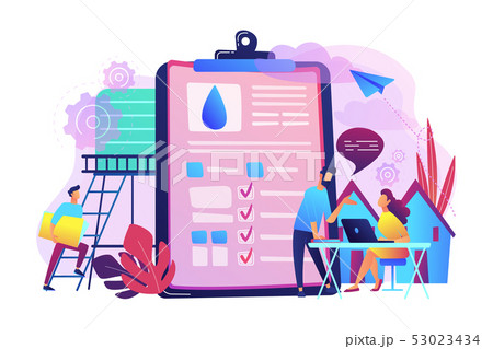 Water management smart city concept vector illustration. 53023434