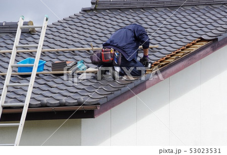 祖瓦の修繕　袖瓦の補修 53023531