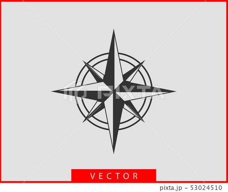 Compass icon vector. Wind rose star navigation. 53024510
