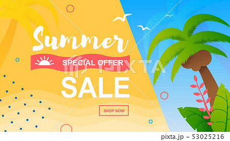 Special Offer Tropical Banner for Summer Sale 53025216