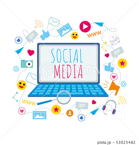 Social Media Symbol Emoji Like Notebook Screen 53025482