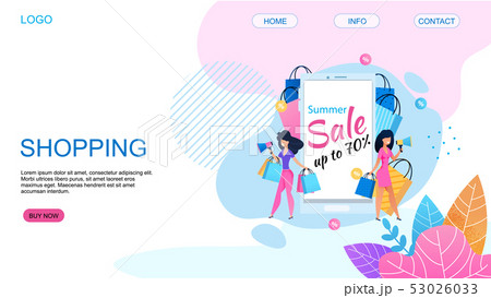 Landing Page Offering Shopping with 80 Percent Cut 53026033