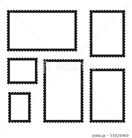 Postage stamps silhouettes. Marks icons for 53026460