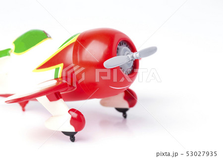 Plastic Toy Plane on White Background 53027935