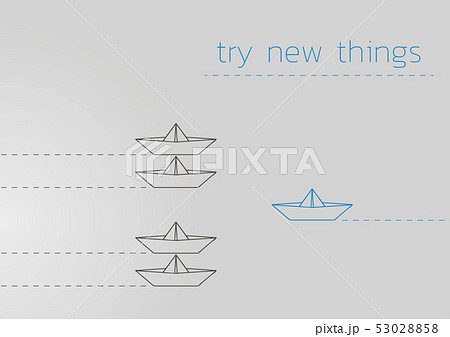 try new things with a folded paper boat 53028858