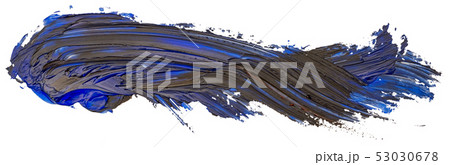 Black and blue oil texture paint brushstroke 53030678