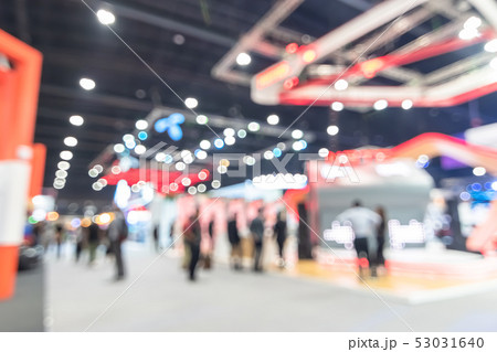 Exhibition event hall blur background trade show 53031640