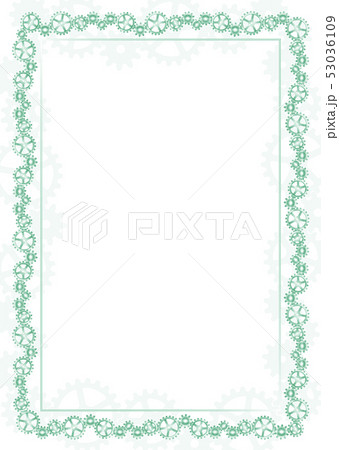 Green frame and border with gear-type mechanism 53036109