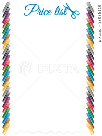 The simple frame (price list) with Barber comb The simple frame (price list) with Barber comb 53036119