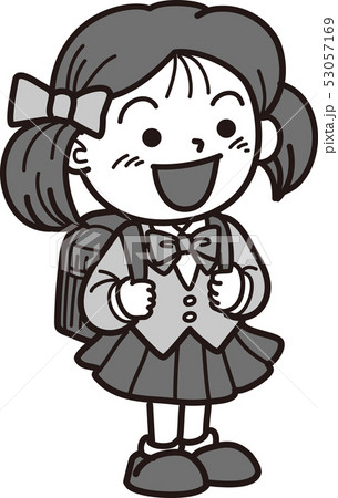 小学校入学式女の子のイラスト素材