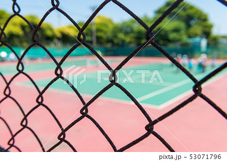 テニスコートとフェンス 53071796
