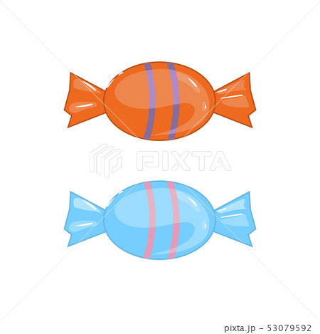 Vector candy blue and red isolate don a white background. 53079592