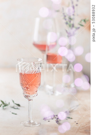 Glasses of rose wine 53088932