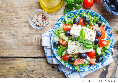 Fresh Greek salad Fresh Greek salad 53089763