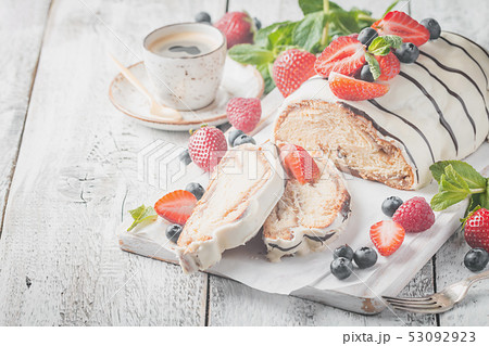 Fresh braided bread Fresh braided bread 53092923