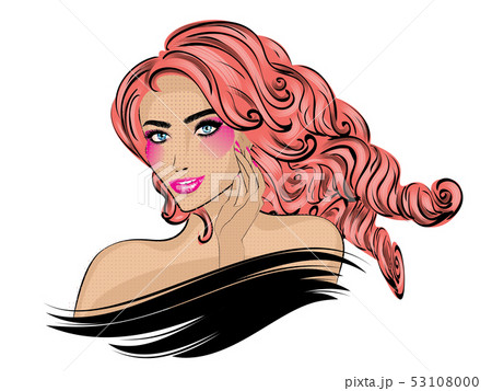 Pop art woman portrait 53108000