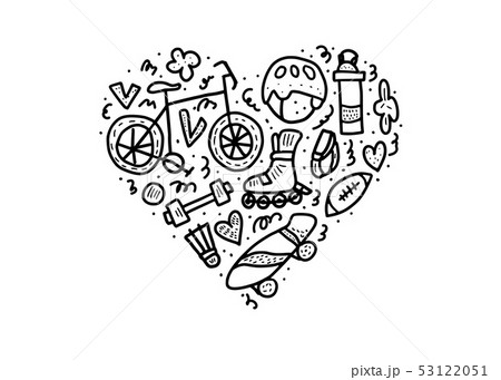 Sport activities symbols. Vector illustration. Sport activities symbols. Vector illustration. 53122051