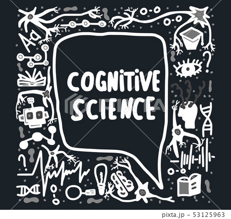 Cognitive science handwritten lettering. 53125963