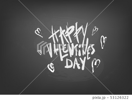 Happy Vallentines Day handwritten lettering. 53126322