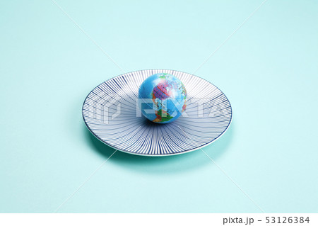 earth in a plate 53126384