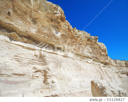 Chalk rock strata. Chalk rock strata. 53126827