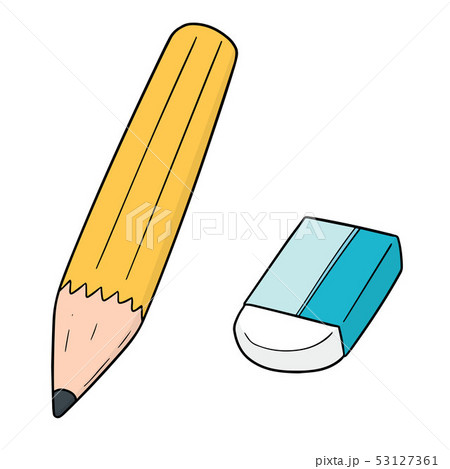 vector set of pencil and eraser 53127361