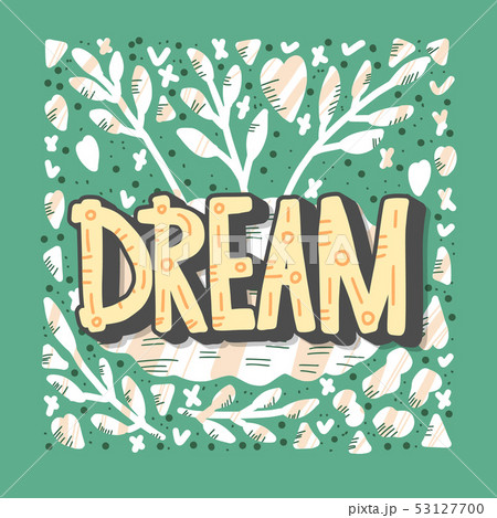 Dream handwritten vector lettering. 53127700