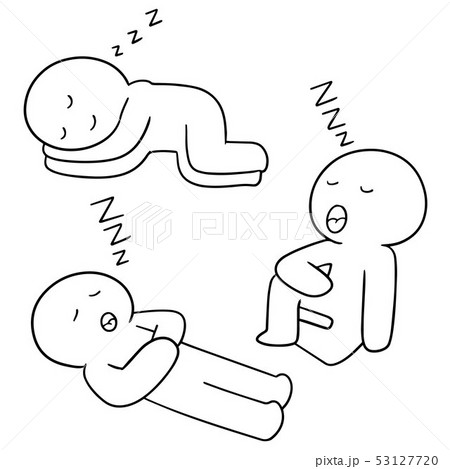 vector set of man sleeping 53127720