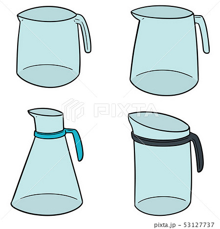 vector set of water pitcher 53127737