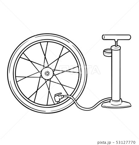 vector set of bicycle pump 53127770