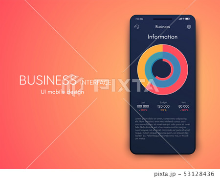 Vector graphics mobile infographics with three options. Template for creating mobile applications 53128436