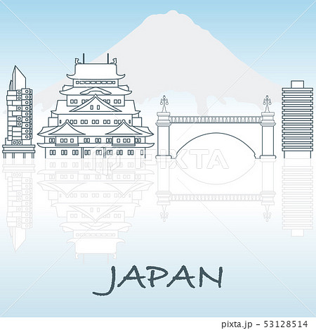Japanese architecture Mount Fuji. 53128514