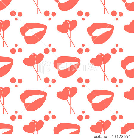 Pattern heart shaped sweets, lipsValentine's Day 53128654