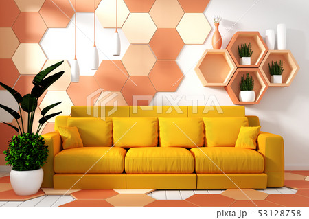 modern living room interior with armchair 53128758