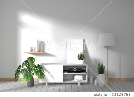 Tv cabinet in modern empty room Japanese Tv cabinet in modern empty room Japanese 53128763