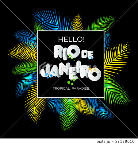 Illustration of Rio de Janeiro from Brazil 53129010