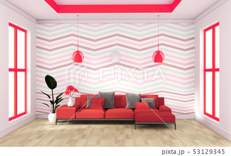 red wall modern design with sofa sideboard red wall modern design with sofa sideboard 53129345