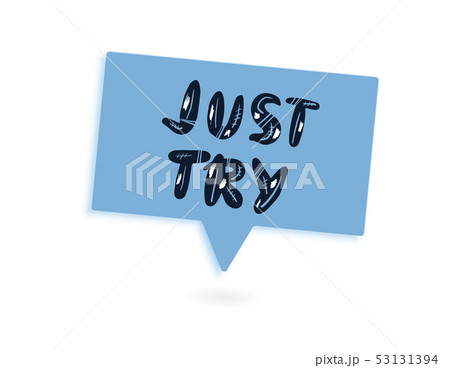 Just Try vector handwritten creative lettering. 53131394