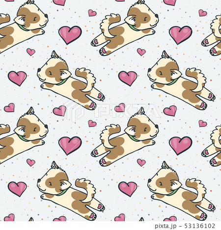 Seamless doodle pattern with cute elements Seamless doodle pattern with cute elements 53136102