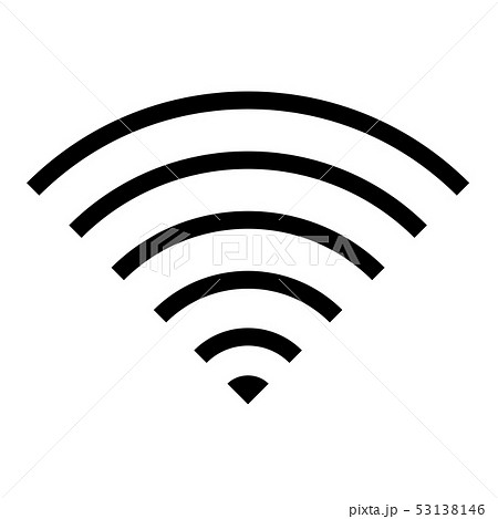 シャープな細い線のアイコン Wi Fi 電波 ウェブデザイン用 のイラスト素材