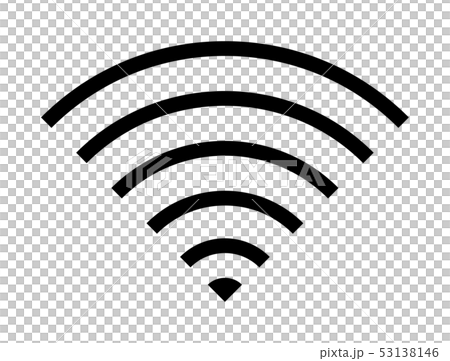 銳利的細線圖標/ Wi-Fi，收音機（用於網頁設計） 53138146