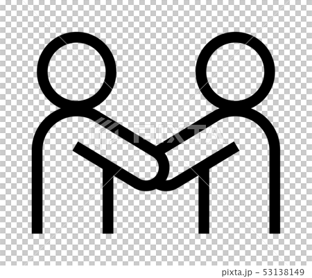 Handshake gesture linear icon. Thin line illustration. Shaking, handshake  emoji white 