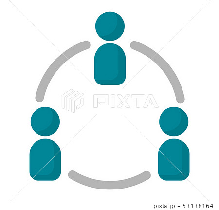 カラーアイコンイラスト ビジネス 協力 連携 チーム つながり ネットワーク Etc のイラスト素材 53138164 Pixta