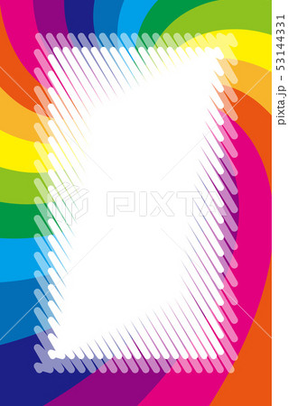 背景壁紙 虹色 コピースペース 名札 値札 カラフルイラスト素材 キッズ 渦巻き 螺旋状 スパイラルのイラスト素材